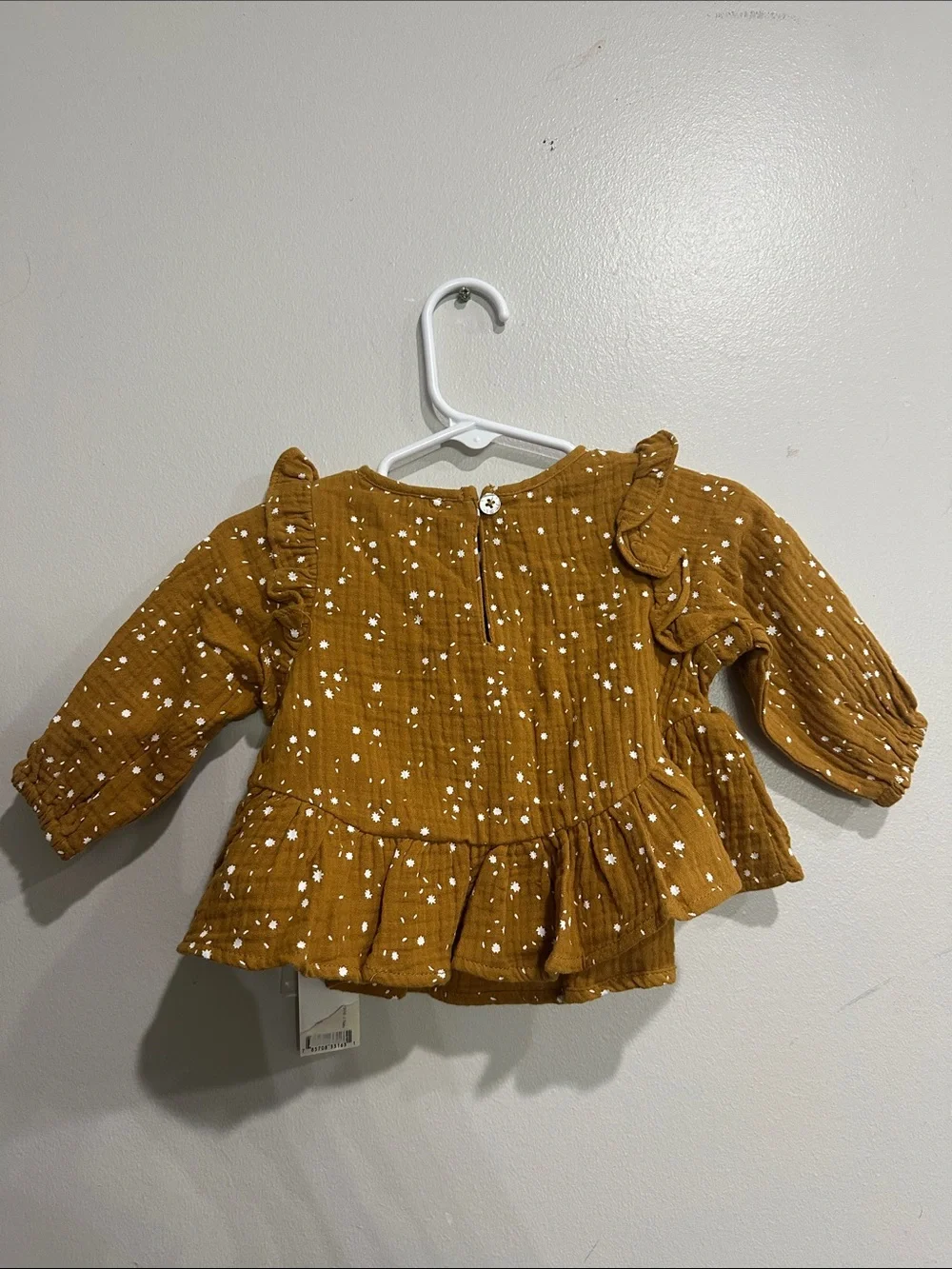 NWT Rylee + Cru Piper Blouse Marigold Ruffle Cotton Gauze Baby Girl